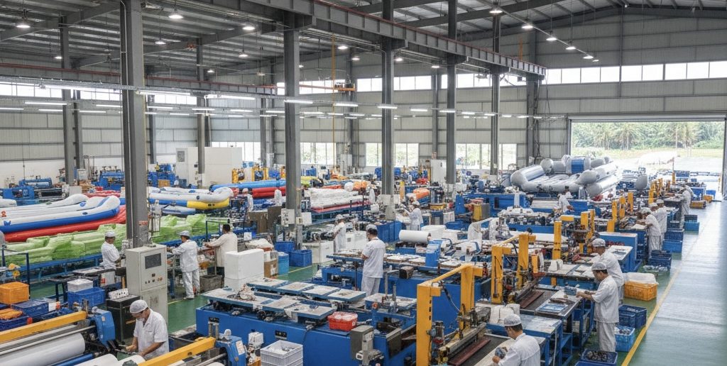 B-TEK Strategic PVC and TPU OEM Manufacturing Facility in Thailand Advanced B-TEK PVC and TPU OEM manufacturing facility in Thailand featuring high-precision engineering and quality control.